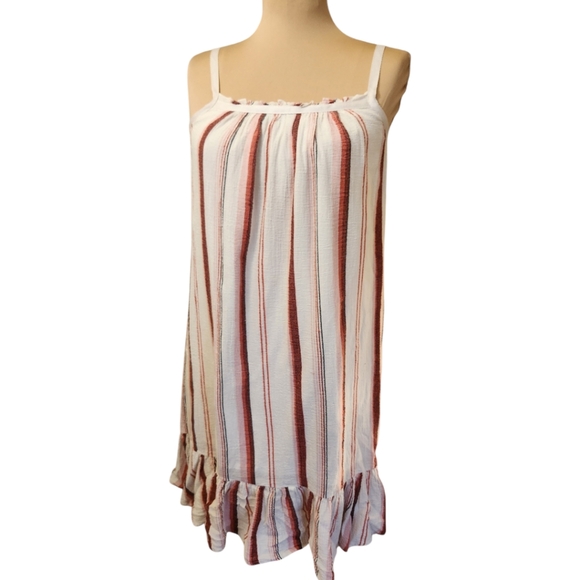 MADEWELL Ruffle Hem Striped Sundress -  Size XS - Picture 4 of 15